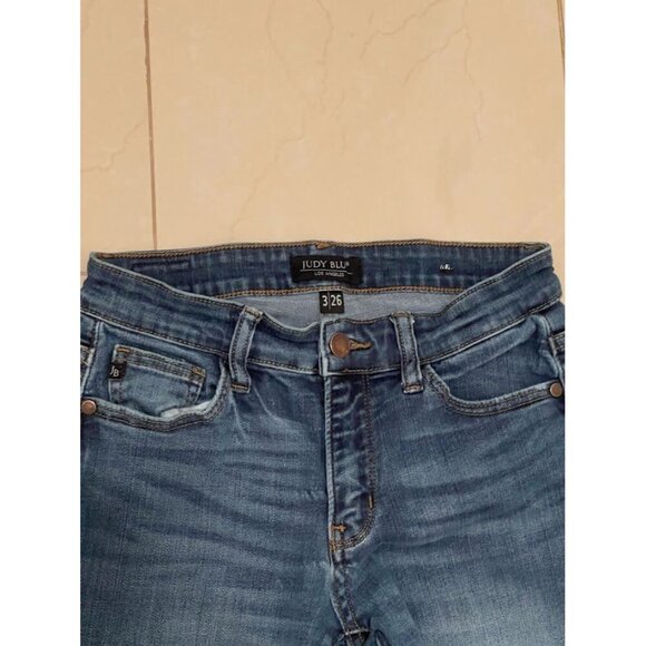 Judy Blue Womens Distressed Denim Jeans Size 26 Medium Wash - Picture 8 of 15